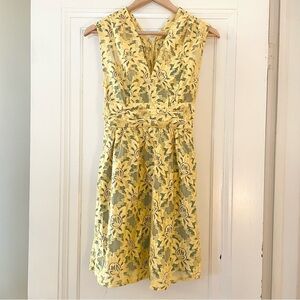 Anthro Plenty by Tracy Reese Niki Dress, Yellow Garden Trellis Lace, Sz. 6P NWOT